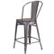 Flash Furniture Clear Metal Counter Stool, 24", PK4 4-XU-DG-TP001B-24-WD-GG - alternate 5